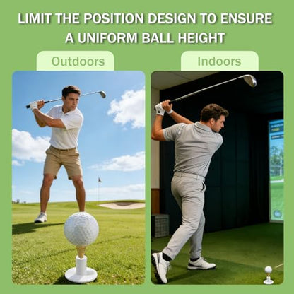 12 Pack Rubber Golf Tees for Mats, 2-Height Cross Base Non-Slip Design Practice Tees for Indoor Outdoor Driving Range and Simulator, for Golf Enthusiasts Home Practice and Training Aids