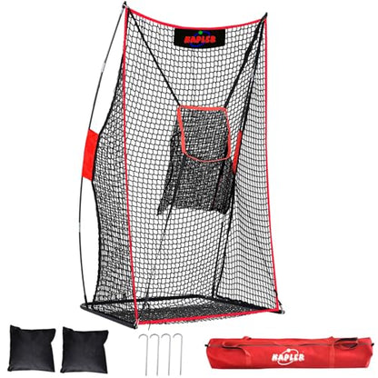 Kapler Football Kicking Net - 7X4FT Portable Football Throwing Net with Target Zone Attachment - Field Goal Kicking Cage Practice for Backyard Skill Improvement for Youth and Adults