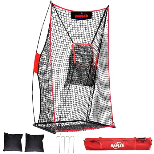 Kapler Football Kicking Net - 7X4FT Portable Football Throwing Net with Target Zone Attachment - Field Goal Kicking Cage Practice for Backyard Skill Improvement for Youth and Adults