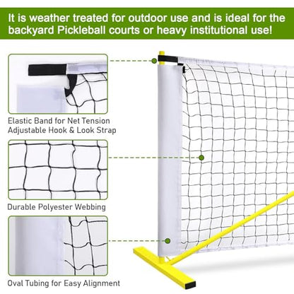 22ft Pickleball Net Pickle Ball Trainer Multifunctional Heavy Duty Training Netting Pickle Ball Net for Lawn Indoor Training