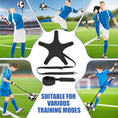 TOBWOLF Wrist Belt Solo Soccer Kick Trainer, Adjustable Handle Soccer Ball Trainers with String Fits Ball Size 3, 4, 5, Football Juggling Throwing Trainer for Adult/Youth to Enhance Ball Control Skill