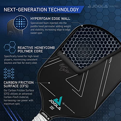 JOOLA Ben Johns Hyperion CFS Pickleball Paddle – Carbon Surface with High Grit & Spin, Elongated Handle, USAPA Approved Ben Johns Paddle - color: Original