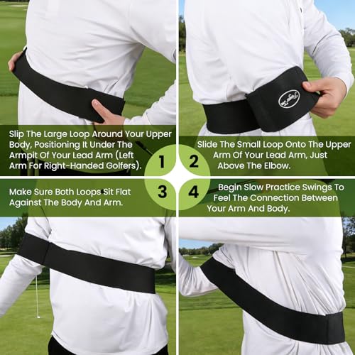 FINGER TEN Golf Swing Training Aid & Adjustable Correcting Swing Trainer 1 Pack, Portable Muscle Memory & Connection Swing Corrector for Right/Left Handed Men Women Golfer Beginners