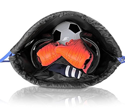 Soccerware Soccer Bag Backpack - Youth & Kids, Organize Sports Gym Equipment - Boys Girls - color: Blue