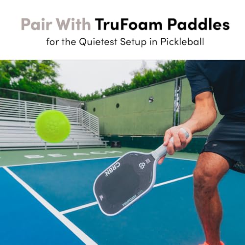 CRBN Pickleball - Quiet Pickleballs – Foam Practice Balls for Silent Play | Realistic Bounce & Feel | Noise-Reducing for HOA, Parks, Indoor & Outdoor Use | Safe for Kids & Wall Drills