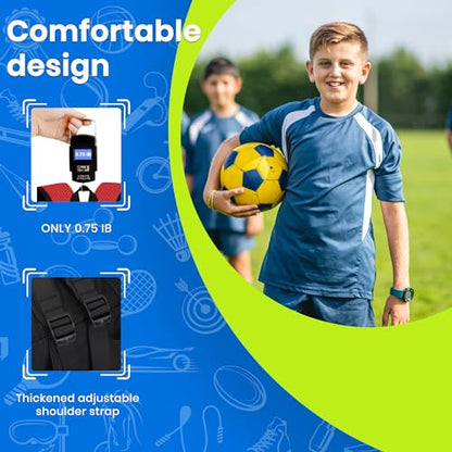 Hsmihair Youth Soccer Bag-Soccer Backpack&Backpack for Football Basketball,with Ball Compartment Separate Cleat Package - color: Red2