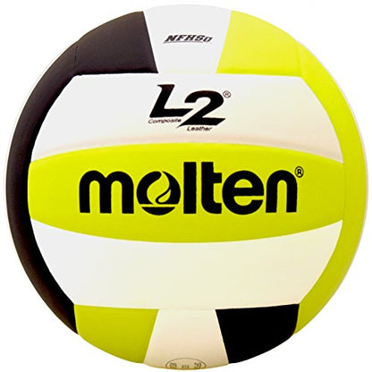 Molten L2 Volleyball, NFHS Approved - color: Black/Lime