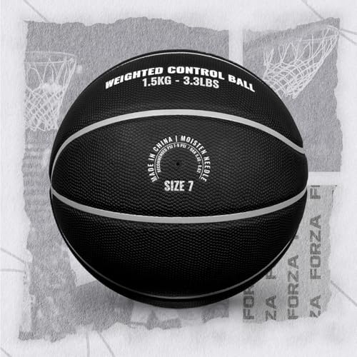 FORZA Weighted Control Training Basketballs [Size 7 ] | Improve Dribbling, Speed & Strength - 3 Weight Options: 2.2lbs, 3.3lbs or 4.4lbs - style: 3.3lbs