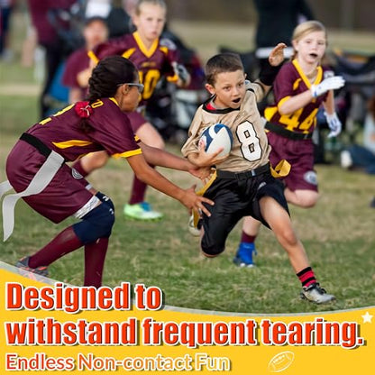 Flag Football Belts, Flags for Flag Football Set 14 Player, Flag Football for Kids Adults and Youth Training Equipment - color: Yellow and Gray