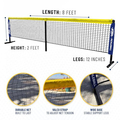 Ultimate Youth Pickleball Set with Net, Paddles, and Balls - Start Playing Pickleball Today with This Complete Junior Kit for Boys and Girls Ages 5 to 12