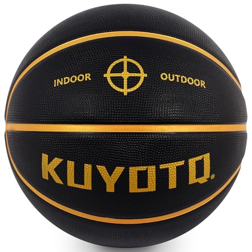 KUYOTQ Kids Youth Adult Size 3/4/5/6/7 (22/25.5/27.5/28.5/29.5") Basketball Premium Rubber or Faux Leather Basketball Indoor Outdoor Basketball for Boys Girls Womens Mens Basketball Gifts (Deflated)