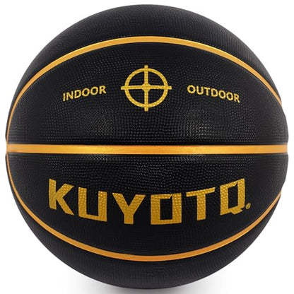 KUYOTQ Kids Youth Adult Size 3/4/5/6/7 (22/25.5/27.5/28.5/29.5") Basketball Premium Rubber or Faux Leather Basketball Indoor Outdoor Basketball for Boys Girls Womens Mens Basketball Gifts (Deflated)