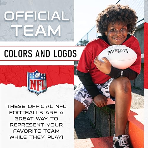 Franklin Sports NFL Autograph Football - Official Size White Panel Souvenir Football for Autographs + Signatures - NFL Team Fan Shop Memorabilia