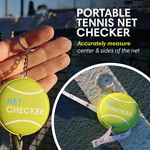 Scoring Right Net Checker Tennis Net Height Measuring Tape and Keyring - color: Green