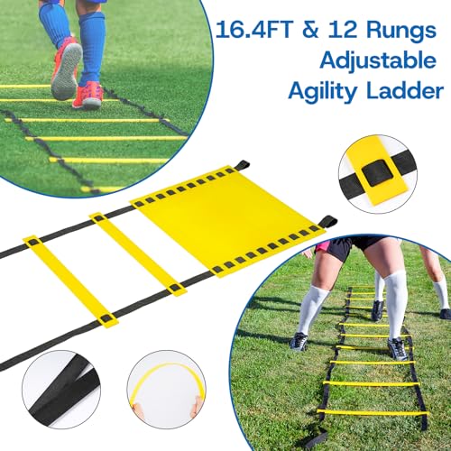 14 Player Flag Football Belts Adjustable Football Set with 42 Flags 8 Cones and 1 Bag for Youth Adults Kids Training