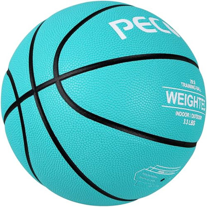 Size 6/7 Weighted Training Basketball (2.2/3/3.3 lbs) - Heavy Indoor/Outdoor Basketball for Dribbling, Passing, Rebounding & Skill Development