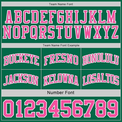 Custom Reversible Basketball Jerseys Men Youth, Personalized Sports Shirts Team Uniforms Printed Name Logo Number - color: Green and Pink