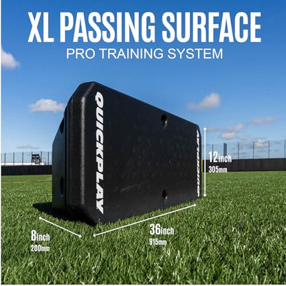 QUICKPLAY Replay Boombox Soccer Rebound Board - Portable Dual Surface Rebounder with Adjustable Angle - Soccer Training Equipment for Control, Passing Practice
