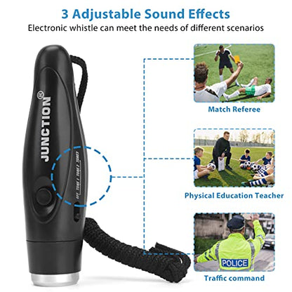 [New Electronic Whistles 3 Pack, Loudest Electric Whistles 3 Tones High Volume Whistle Hand Held for Coaches Referees Training Whistle, Outdoor Hiking Emergency Rescue Whistle Gifts
