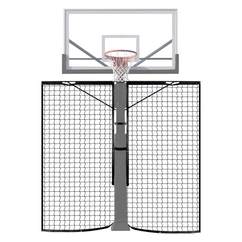Basketball 2-in-1 Backstop Net+Light Mount System, Standalone Backstop Net, Standalone Light Mount Frame for Backyard Family Play, Fits Standard Hoops(Light NOT Included) - size: 5"×5", style: Standalone Backstop Net