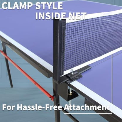 Ping Pong Table Foldable Indoor 8/8.5/9FT Single Player Playback Mode Game Set with Paddles and Balls