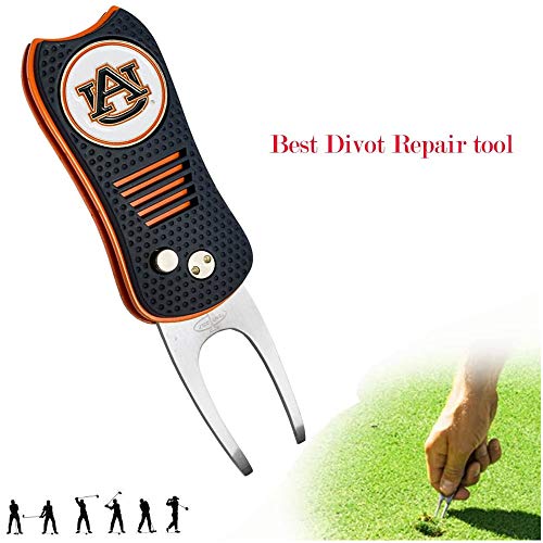 Switchblade Divot Repair Tool with Logo Printed Removable Magnetic Ball Marker-Best Divot Fixer - style: Only divot tool