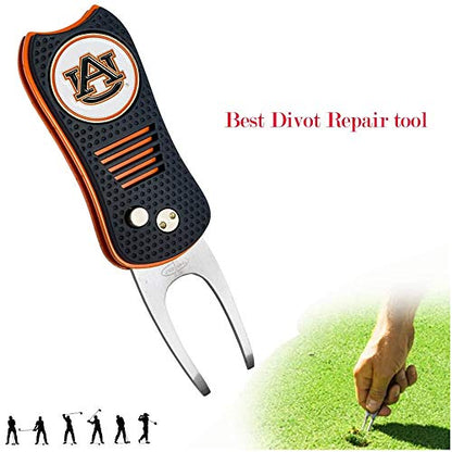Switchblade Divot Repair Tool with Logo Printed Removable Magnetic Ball Marker-Best Divot Fixer - style: Only divot tool