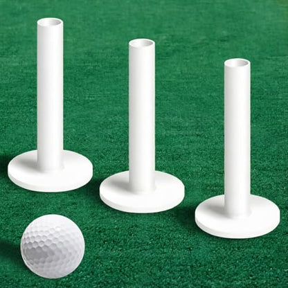 Amy Sport Golf Rubber Tees Ultra Long Size 3 3/4" Value 3 Pack, Adjustable Length Tee Holder for Driving Range Durable Practice Mat, Golf Accessories for Indoor Outdoor Backyard