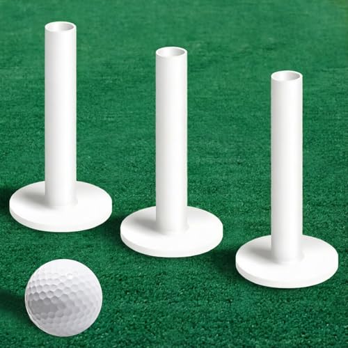 Amy Sport Golf Rubber Tees Ultra Long Size 3 3/4" Value 3 Pack, Adjustable Length Tee Holder for Driving Range Durable Practice Mat, Golf Accessories for Indoor Outdoor Backyard