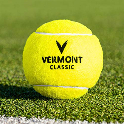 Vermont Classic Tennis Balls | ITF Approved Professional Tennis Balls – Pressurised 4 Ball Cans – Durable FluroFelt Cloth – All Court Performance – Bulk Buy Options for Training - size: 1 Can (4 Balls)