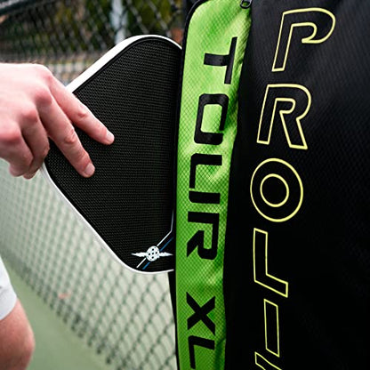 PROLITE Tour XL Pickleball Bag | Men's and Women's Pickleball XL Backpack | Adjustable Straps | | Lime Green/Hot Pink/Blue - color: Hot Pink