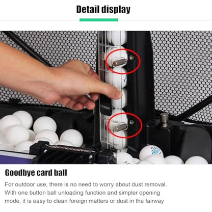 Automatic Ping Pong Ball Machine,Portable Table Tennis Ball Launcher Trainer with Catch Net & Remote Control,Ping-Pong Practicing Training Robot Equipment,for Schools Stadium Gyms