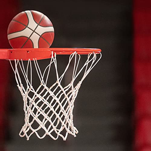 PATIKIL 8 Loops 12" Dia. Mini Basketball Net Replacement, 6 Pack PP Basketball Hoop Net Rim Nets Sturdy for Indoor Outdoor, White Red Blue