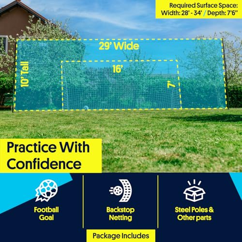 Open Goaaal 3-in-1 Soccer Training Rebounder - Soccer Goal for Volley, Passing, Training - Outdoor Sports, Backyard Games - size: Large with Targets