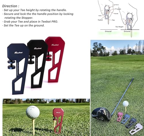 PRO - Premium Golf Accessory for Tee Height Setup Tool with Extreme Accuracy and Consistency