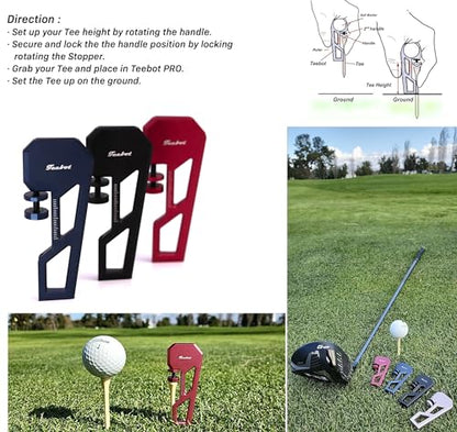 PRO - Premium Golf Accessory for Tee Height Setup Tool with Extreme Accuracy and Consistency