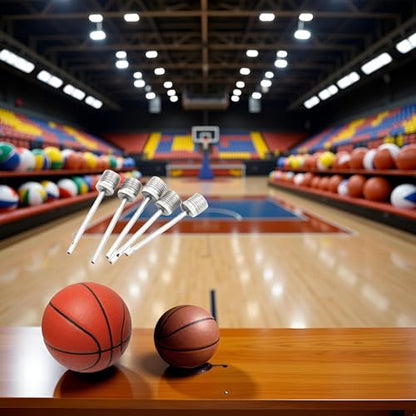 10Pcs Ball Pump Needles, Inflating Air Pump Needles Stainless Devices and Accessories for Basketball Football Volleyball Water Polo Rugby Exercise Sports Ball Balloon Inflation