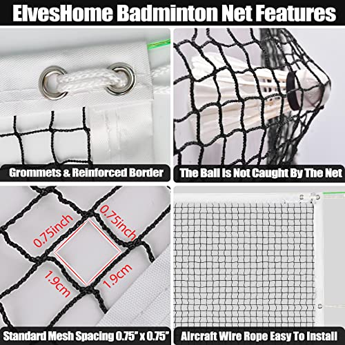Professional Portable Badminton Net - 20FT X 2.5FT, Ideal for Backyard, Beach, Schoolyard & Competition, Includes Carrying Bag