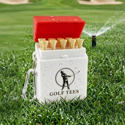 Funny Caddy Golf Tee Holder with 10 Wood Tees, Fun Golf Accessory for Men & Women, Groomsmen Golf Gifts