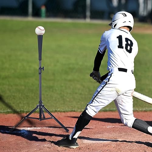 Baseball Softball Tee Batting Tee for Hitting T tee Ball Set Stand Baseball Softball Hitting Pitching Screen Net for Kids Teens Batting Net Set Training Equipment W/Carry Bag for Outdoor