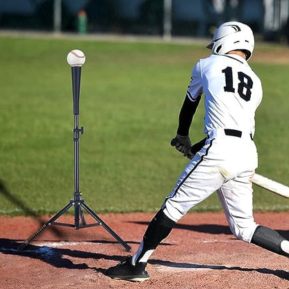 Baseball Softball Tee Batting Tee for Hitting T tee Ball Set Stand Baseball Softball Hitting Pitching Screen Net for Kids Teens Batting Net Set Training Equipment W/Carry Bag for Outdoor