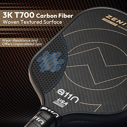 A11N Zenith C8-16mm Pickleball Paddle with Tournament Backpack Bundle