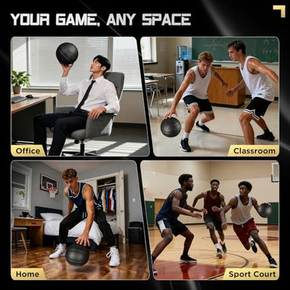 Zenaro Ultra Premium Silent Basketball - Size 7 (29.5”), Non-Compressed, 3D Sculpted Groove for True Bounce & Control, Real Game-Weight Indoor Basketball, Durable Airless Foam, Premium Gift Box