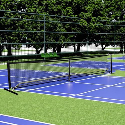 Tennis Net, Soccer Barrier, Practice Net, Compact Detachable Mesh, Portable 9.5kg Structure with Carry Bag 22ft Setup for Driveway Training, Family Backyard Indoor Matches - color: Black