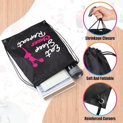 Windyun 16 Pcs Ball Drawstring Backpack Bulk Lightweight Draw String Bags Cinch Bags Drawstring Cinch Sack Tote(Cheer) - style: Cheer