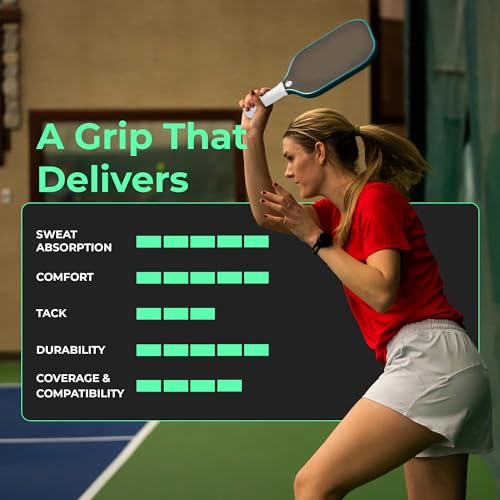 ADV Felttac Pickleball Grip Tape - 3, 6, 12, 30 Pack - Soft, Very Durable, Sweat Absorbing Pickleball Overgrip Tape - Dry & Comfortable Pickleball Paddle Grip Tape - Easy to Use & Easy to Install - color: 12-Pack White