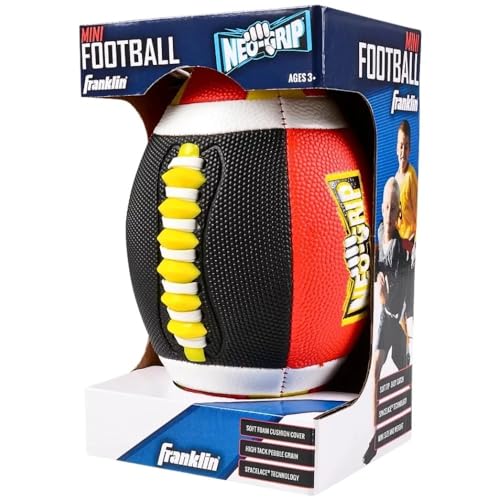 Franklin Sports Mini Sponge Foam Football - Grip-Tech Youth Football with Sift and Tacky, Easy Grip Cover - Perfect for Small Kids