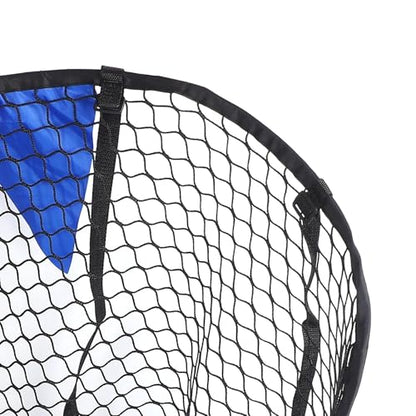 Foldable Football Goal Training Net, Soccer Target Throwing Net with Fixed Target Area, Sturdy Alloy Frame and Polyester Mesh for Accurate Passing Practice, Portable Ball Gate for