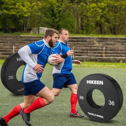 Hikeen Football Tackle Wheel Dummy Denser Softer Foam Tackling Dummies for Football Youth - Tackling Wheel with Straps (1PCS)