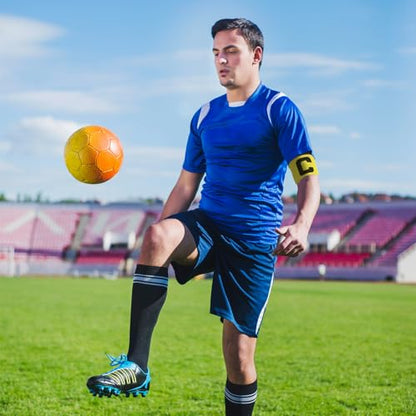 NOLITOY Soccer Captain Armband Football Bands for Adult Youth, Adjustable Soccer Rugby Basketball Player Bands 5. 31 Inch - color: Yellow